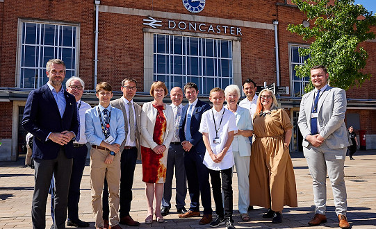 Rail Minister Wendy Morton MP welcomed to Doncaster ahead of GBR HQ vote deadline