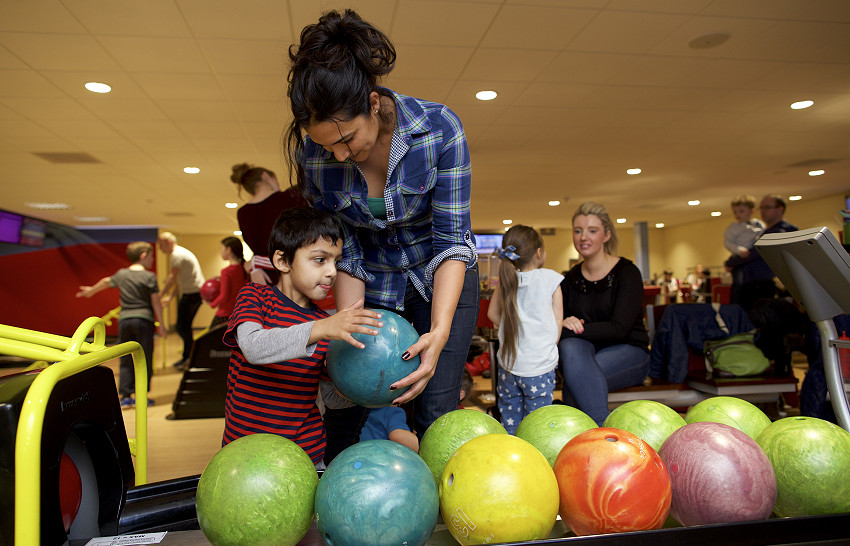 Bowling at Adwick Leisure Complex.