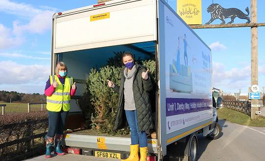 The animals at award-winning Yorkshire Wildlife Park enjoy a special treat donated by Bluebell Wood Children’s Hospice.
