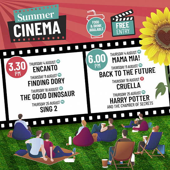 Summer Cinema nights are returning to Lakeside Village this August