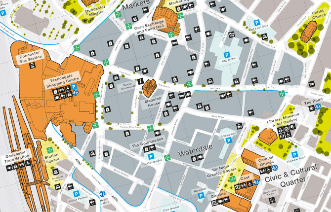 Doncaster City Centre Map