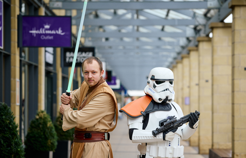 Luke Skywalker and a Stormtrooper at a previous ‘Return of the Jedi’ event held at Lakeside Village in 2025.