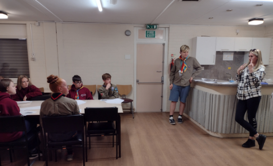 Two Deaf young people deliver Deaf awareness for explorer scouts