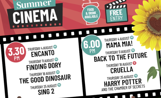 Summer Cinema nights are returning to Lakeside Village this August