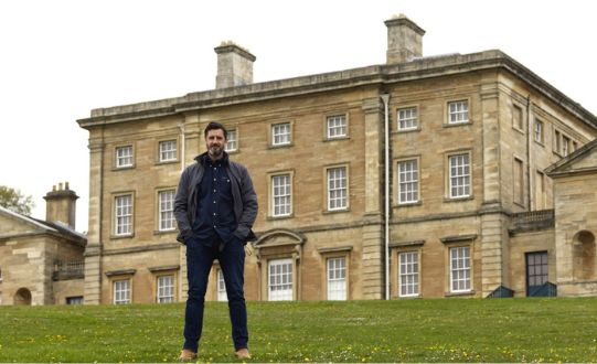 Wayne helps Cusworth Hall fly the digital flag for the Platinum Jubilee